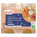 Babybio Petit Pot Good Night Carrot Compote from the Landes region with Tomato/Pasta and Organic Milk 8+ Months 2 * 200g - Pack of 3