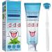 Tongue cleaning gel tongue cleaning brush set scraper scrubber oral deodorant mint fragrance for removing bad breath oral smell treatments for adults and children (2 pcs)