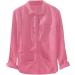Men's Long Sleeve Pink Linen/Cotton Shirt with Button Pocket, 3X-Large - Buy Online on GoSupps.com