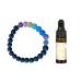 Elastic Lava Stone Bracelet with Rosehip Oil Absorbs Essential Oil Blend