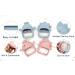 MOMMYS BABY Silicone Teether Set for Infants | Chew Mitten Pain Relief | Olive Green Chick & Dusty Blue Triceratops | Soothing 2 in 1 Teething Toy | Anti-Drop Handle for Easy Grip - Buy Online on GoSupps.com