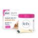 Veet Pure Hot Wax Argan Oil Body and Face 250ml each 1 Spatula 12 Reusable Fabric Strips Sugar Wax Kit Natural Ingredients Long Lasting Results Hair Removal (Packaging may vary)