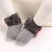 Spring Baby Winter Warm Fleece Booties | Non-Slip Soft Sole Shoes for Girls Boys | Prewalker Boots 6-12 Months Grey - Buy Online on GoSupps.com