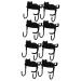 Alipis 8 Pcs Door Hook Metal Trim Cabinet Hooks Door Back Clothing Organizer Child Nail Wall Hanger