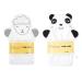 2Pcs White Baby Wash Mitt - Cute Animal Designs Kids Washcloths Glove Child Bath Mitt for Cleanse The Skin(Panda Sheep)