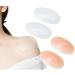 QUUPY 2Pairs Silicone Shoulder Pads Reusable Anti-Slip Shoulder Push-Up Pads Soft Enhancer Shoulder Pads for Womens Clothing Dress Transparent and Nude Color