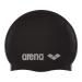 Arena Unisex Silicone Swim Cap for Adults, Training and Racing, 100% Silicone, Wrinkle-Free, Solids and Prints Black/Silver