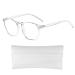 QDDFUFU blue safety glasses blue filter glasses for men and women with glasses bags light and portable blue light glasses to relieve fatigue of the eyes undulated glasses plastic