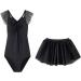 LIBREDGE Ballet Leotard with Skirt for Girls 6-7 Years - Black | Toddler to Big Girl Sizes Available - Buy Online on GoSupps.com