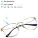 QECEPEI Retro Semi-Rimless Round Blue Light Blocking Glasses - Horn-Rimmed Nerd Clear Lens for Computer & Gaming - Stylish Shiny Gold - Buy Online on GoSupps.com