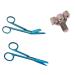 Nursing scissors set and pen holder with engraving for nurse (Plasma Blue)