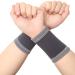 Wrist Straps for Women and Men 2 Pack Wrist Brace Grey Adjustable Wrist Support for Fitness Weightlifting Tendonitis Carpal Tunnel Arthritis (Small)
