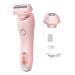 Electric Shaver Razors for Women 2-IN-1 Electric Razor for Womens Legs Underarm Face Pubic Hairs Wet Dry Use Rechargeable Bikini Trimmer Hair Removal with Detachable Head (Pink)