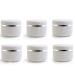 100 ml white silver border empty refillable cosmetic plastic doses with Dome Lid Make-up Face Cream Lip Balam Lotion Service Natural Counter 100ml/3.34oz