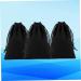 HAPINARY 3pcs Ultifunctional Drawstring Bag Jewelry Bags Drawstring Blackwel Flannel Drawstring Bag Lucky Bag Black 25*35cm - Buy Online on GoSupps.com