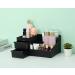 Black Large Makeup Organizer with 2 Storage Drawers for Dresser Vanity - Cosmetic Display and Bathroom Countertop Organizer for Skincare, Nail Polish, Lipstick, Jewelry - Ideal for Bedroom and Bathroom - Buy Online on GoSupps.com
