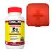 Bundle Kirkland Signature B12-300 Tablets 5000mcg #690843 with Castellux Premium Pills Case