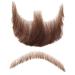 Fake Mustache Face Beard for Adults Realistic Makeup Costume Lace Man Beards Brown for Halloween Costumes - Buy Online on GoSupps.com