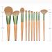 10 Wooden Handle Makeup Brush Set - Premium Powder Eye Shadow & Eyebrow Brushes for Flawless Makeup - International Shipping Available - Buy Online on GoSupps.com