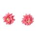 JUSTFOX - Large Flower Hairpin Bridal Communion Wedding Hairpin 2 Pieces Old Pink