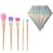 Lyx 10 pieces unicorn make-up brush set make-up brush professional foundation cream blush brush concealer eyeshadow make-up brush set with diamond bag (color: 1)