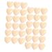 Coolhiya 50 pieces Log color peachherz Valentine's Day Diy Heart Perlen big pearl heart garlands pearl mini wooden hearts loose pearls heart-shaped diy pearls pearl embroidery dear child wood as shown 2x2cm