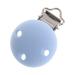 Schnuller clip fogun 1 piece of pacifier clips set made of silicone and metal 3x4.5cm silicone pacifier chains clips/dummy nipple holder for baby and child (light blue)