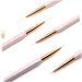 minkissy DIY nail painting pens drawing Pearl nail art zinc alloy nail liner nail brush Manicure tools very fine fine brush Pull pen painting pen 18.7X0.7X0.7CM Pink 1 - Buy Online on GoSupps.com