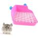 Angoily Toilet Pan Tray Rabbit Corner Toilet Guinea Pig Litter Pan Ferret Potty Trainer Square Big Rabbit medium Pink - Buy Online on GoSupps.com
