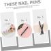 POPETPOP Nail Pen Manicure Dotting Pen Drawing Painting Liner Pens Nail Polish Drawing Pen Nail Dotting Painting Drawing Pen Nail Brush Pen Nail Drawing Pen Gel Nail Tool Abs Simple Step 14X1X1CM Black - Buy Online on GoSupps.com