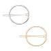 2pcs Women Girls Hollow Round Geometric Metal Gold+Silver Hair Clips