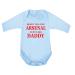'Born To Love Arsenal Just Like Daddy' Baby Boy Girl 100% Fine Combed Cotton Long Sleeve Bodysuit Designed and Printed in the UK 0-3 Months Blue