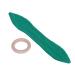 Infant wood bite ring delightful bunny ears Safe natural strengthening tooth training sensory toys for baby gift (green)