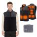 2022 Upgraded Heated Vest for Men Women, Mens Double Switch Heated Vest with 9 Heating Zones(No Battery) Medium Black Grey