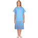 DMI Convalescent Hospital Gown with Back Tape Ties Machine Washable Adult Blue