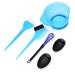 6pcs Hair Dyeing Kit Hair Dye Bowl Dyeing Brush Dyeing Comb Stirrer Ear Covers Salon Hair Dye Tool(Blue)