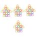 Ibasenice 140 pth geometric chain buckle baby links chain members made of plastic small children baby rings toys left sensory rings baby ring newborn chew sport strollers different colors x 4 pieces 5.5x5.5cmx4pcs