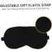 Natural Silk Sleep Mask - Eye Cover for Restful Sleep | Super Soft Black Blindfold - Buy Online on GoSupps.com