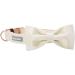 Buy Lionet Paw's White Silk Wedding Dog Collar with Removable Fly for Large Dogs (Neck 40-60cm) - Comfortable & Stylish | International Shipping Available - Buy Online on GoSupps.com