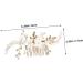 HONMEET Bridal Headwear Hair Accessories for Women Side Comb for Hair Decorative Hair Combs Hair Comb Clips Hair Accessories for Bride Wedding Bride Headpiece Flower Hair Comb Alloy - Buy Online on GoSupps.com