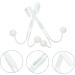 Hemoton 2pcs Double Hook Coat Hangers Towel Rack Clothes Hangers Hooks Door Hook Hanger Nail Hat Hook 14x9cm White - Buy Online on GoSupps.com