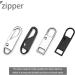 Rhys Zipper Set: 30 Removable Zinc Alloy Zipper Heads for Jackets Bags & Boots - Tool-Free Silver & Black - Buy Online on GoSupps.com