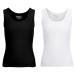 Pack contains 2 multi-colored women's cotton tank tops L