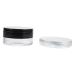 Beavorty tui Poudre de Maquillage Portable 2 Pcs 20 G 3 G Bo tes Compactes Miroir et Houppette pour Femme Usage Voyage et Maquillage Quotidien Abs Noir et Argent
