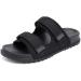 HCZION Men Diabetic Slippers Wide Fit Arthritis Edema Shoes Non-Slip Breathable Casual Orthopaedic Slippers for Unisex Edema Swollen Feet Black 39 EU