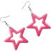 Shop Feylie Fashion Earrings - Blue Hollow Star Pendant Dangling Creoles for Women & Girls - Buy Online on GoSupps.com