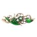 yangzerang Vintage Hair Barrettes French Retro Hair Clips Women French Hair Clips Vintage Leaf Pearls Bronze Hair Clips Gold