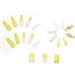 JUSTOTRY 24 Pcs Diamante Lemon French Press-on Nails with Flower Designs | Nude Medium Ballerina False Nails for Women | Acrylic Coffin Nails with Glue for Nail Art - Buy Online on GoSupps.com