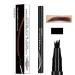 Anjoize Eyebrow Pen Anjoize 4-Tip Microblade Brow Pen Anjoize Eyebrow Microblade Pen Fine-Stroke Long Lasting Waterproof and Smudge-Proof Creates Natural Looking Eyebrows (04#)