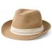Straw Fedora Sun Hats for Women Men Summer Sun Beach Hat Packable Short Brim Roll Up Straw Panama Fedora Hat Khaki-beige Large-X-Large